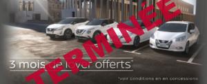 3 mois offerts Nissan