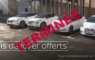 3 mois offerts Nissan