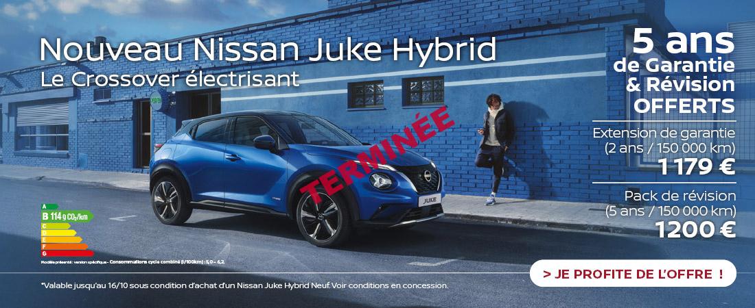 Offre 5 ans Garantie & Revision - Commandez le nouveau nissan juke hybrid