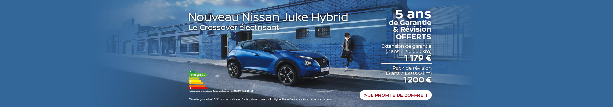 Offre 5 ans Garantie & Revision - Commandez le nouveau nissan juke hybrid