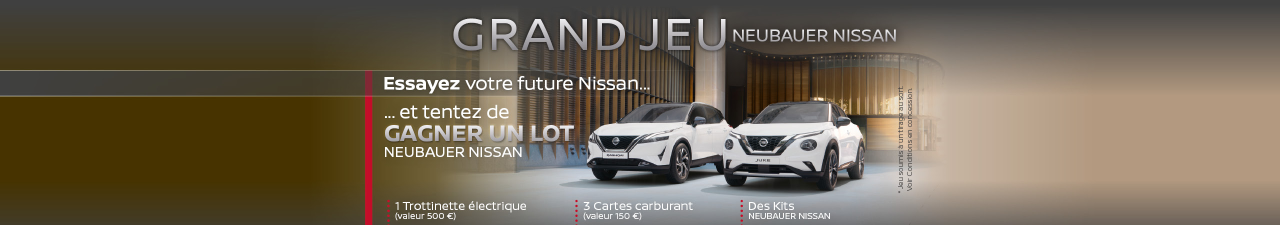 Grand Jeu Neubauer Nissan 1 essai 1 lot a gagner